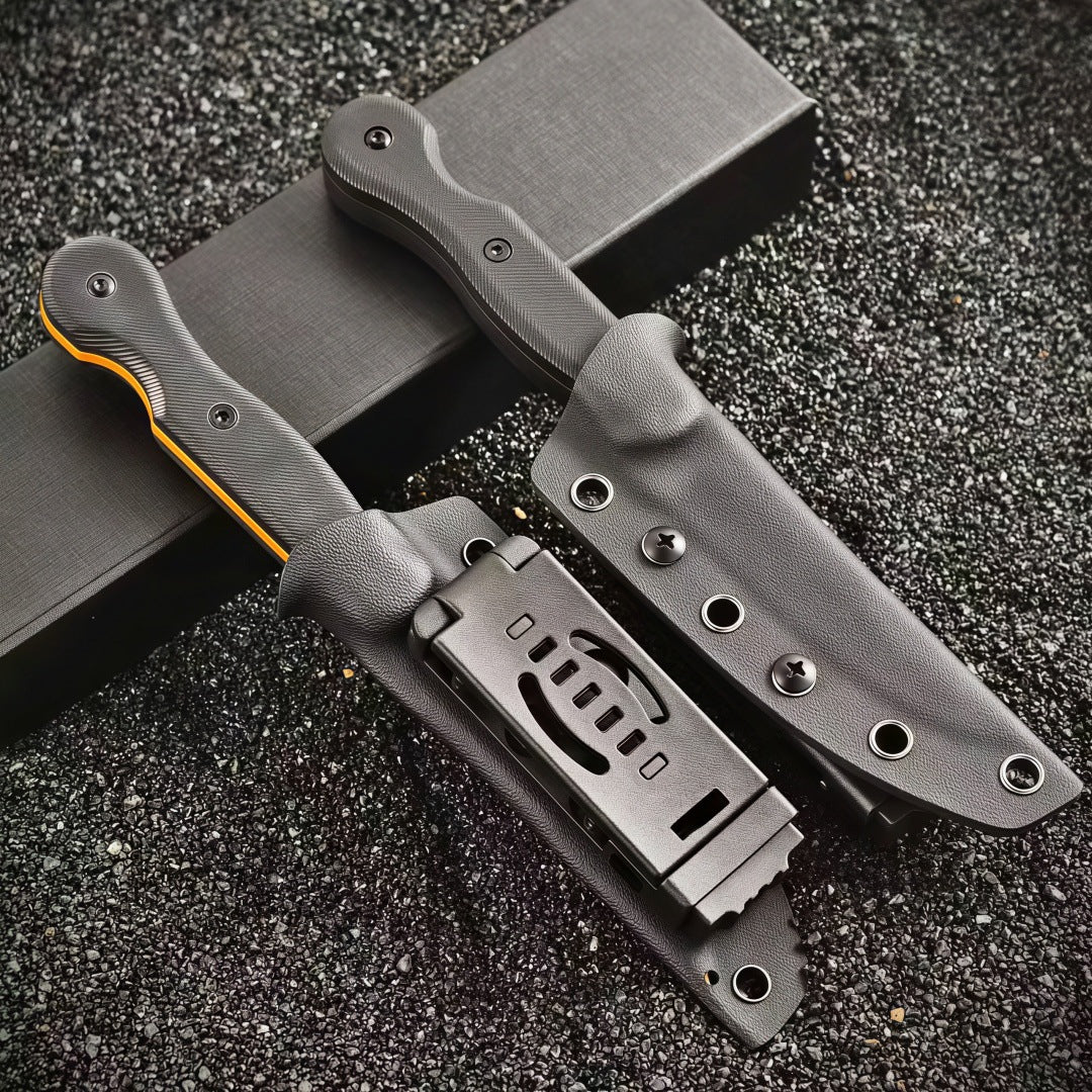The Kaelix:G10 Fixed Blade Portable EDC Knife with K Sheath