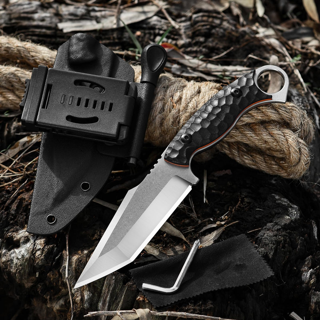 The Tharvex:7Cr13MoV Fixed Blade Survival G10 HandleEDC Knife