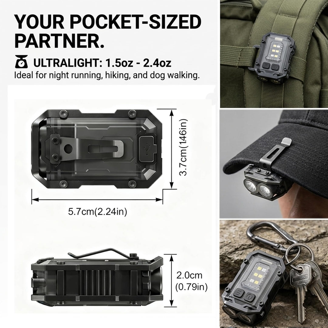 LumiBolt:Rechargeable Ultra-Bright Magnetic LED Keychain Mini Flashlight