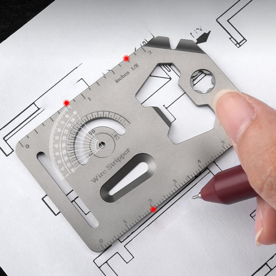 The Pocket Core:Titanium 8-in-1 Multi-Tool EDC Card