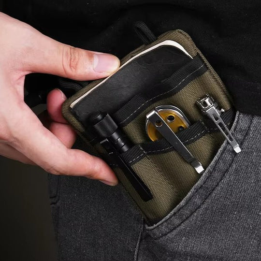 Pocketra:7-in-1 EDC Pouch – Mini Multi-Utility Wallet