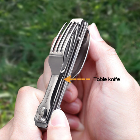 TrailCut – Durable flatware kit with knife, fork, and spoon, perfect for outdoor meals