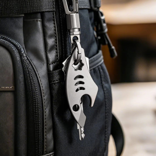 The Mako:Titanium EDC Pry Bar, Screwdriver Pocket Multi-Tool