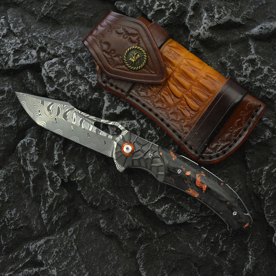 The Nightflare – VG10 Damascus EDC Folding Knife