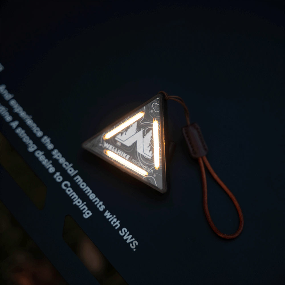 TriBadge - Rechargeable Triangle Clip Light For Camping, Warning Signal & EDC