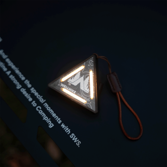 TriBadge - Rechargeable Triangle Clip Light For Camping, Warning Signal & EDC