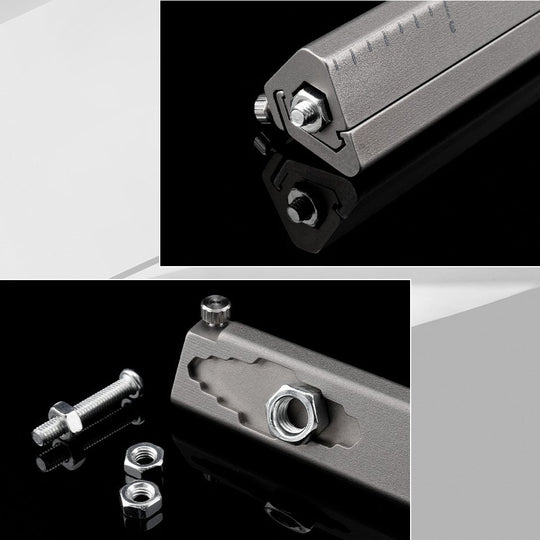 The TriRuler:Titanium Drafting Built-In Mini Pencil EDC Multi-Tool