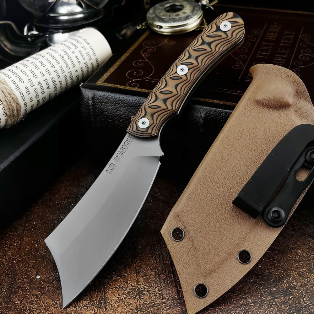 RavenEdge:8Cr13MoV Steel Fixed Blade Wilderness Utility Knife