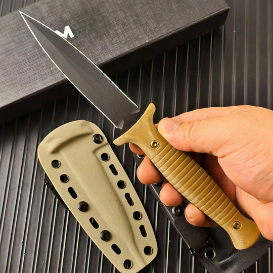 The Rovexis: 7CR13 Steel EDC Full Tang Knife with K-Sheath