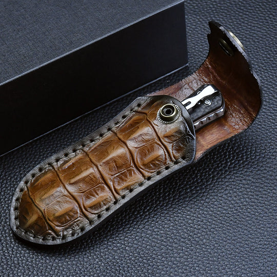 Panther Like:Camping & Self-Defense Damascus Folding EDC Knife