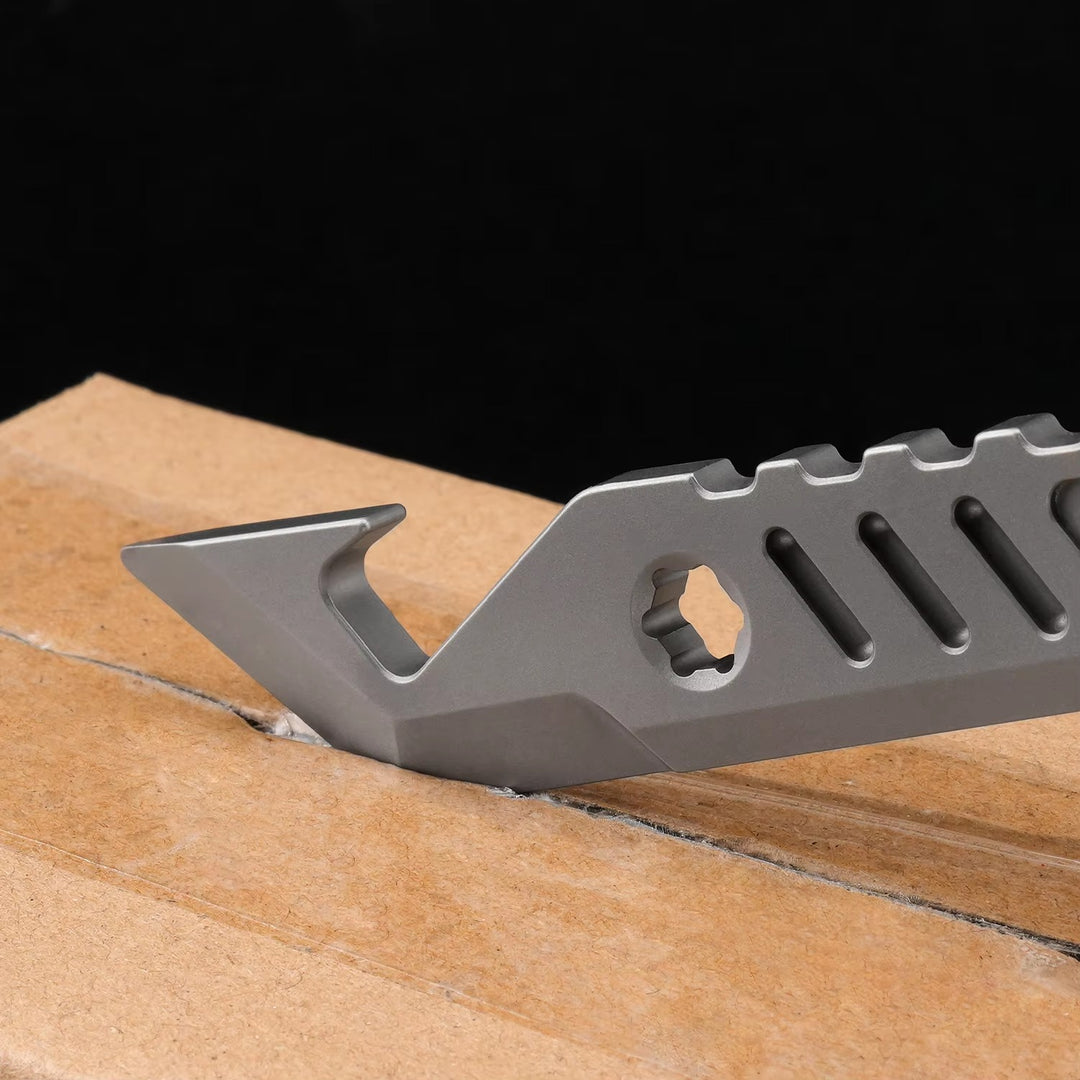 The Xevron:Titanium Pry Bar – EDC Fidget Tool & Bottle Opener
