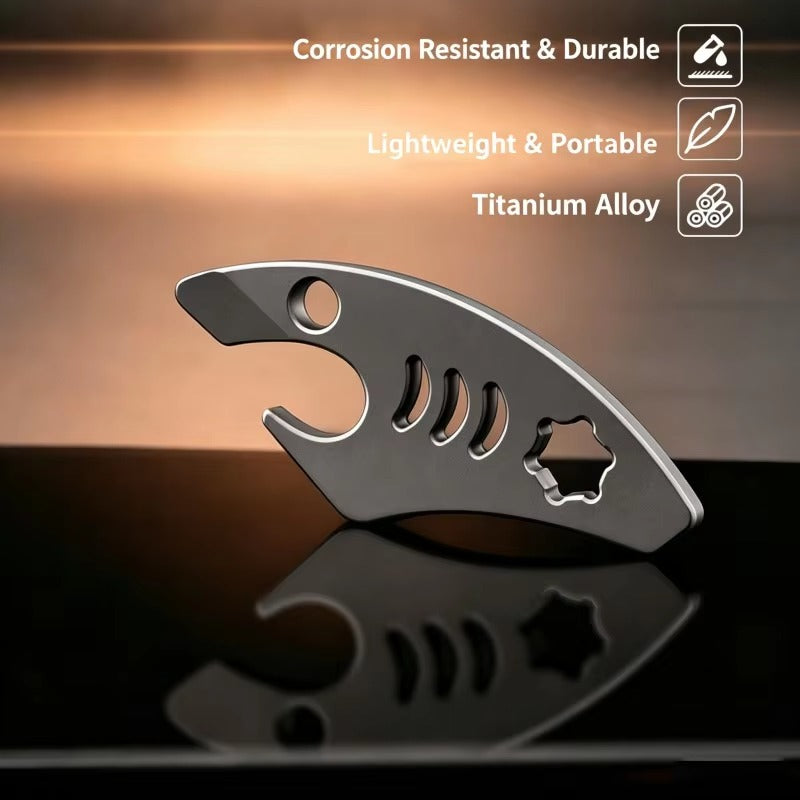 The Mako:Titanium EDC Pry Bar, Screwdriver Pocket Multi-Tool