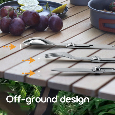 TrailCut – Durable flatware kit with knife, fork, and spoon, perfect for outdoor meals