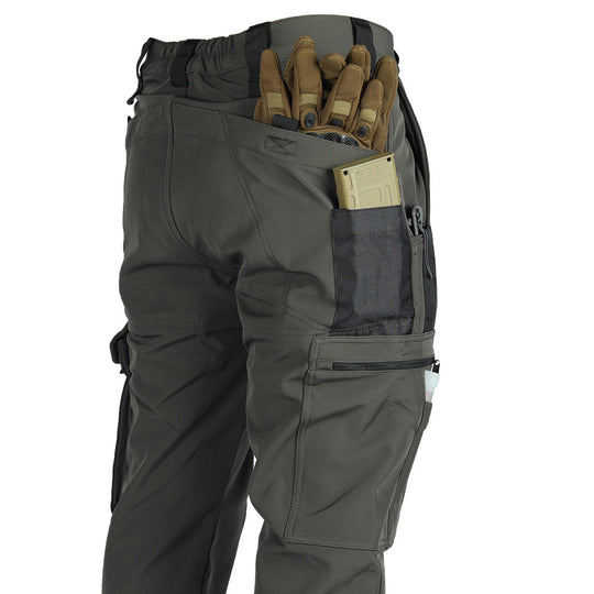Frontier - Softshell Cargo Pants for Men Waterproof, Windproof, Multi-Pocket Outdoor Hiking & Tactical Pants