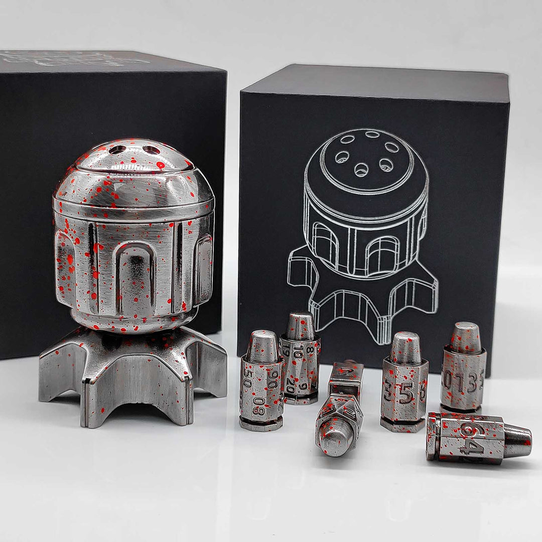 RocketDice – EDC Fidget Toy Rotating Metal Dice Set