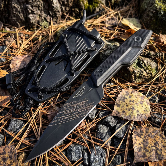 The Ravix:N690 Steel Fixed Blade EDC Outdoor Knife with K-Sheath