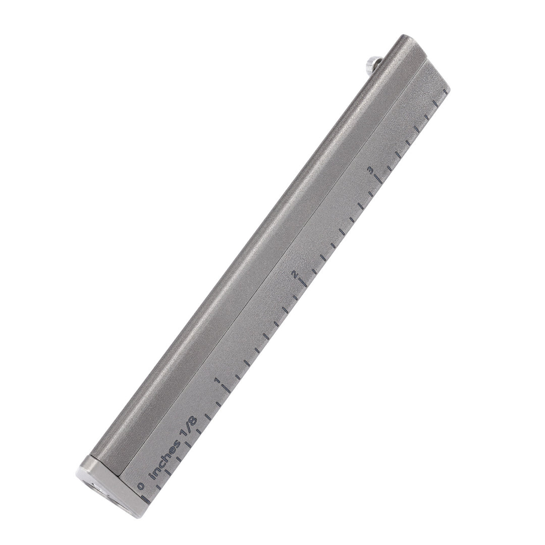 The TriRuler:Titanium Drafting Built-In Mini Pencil EDC Multi-Tool