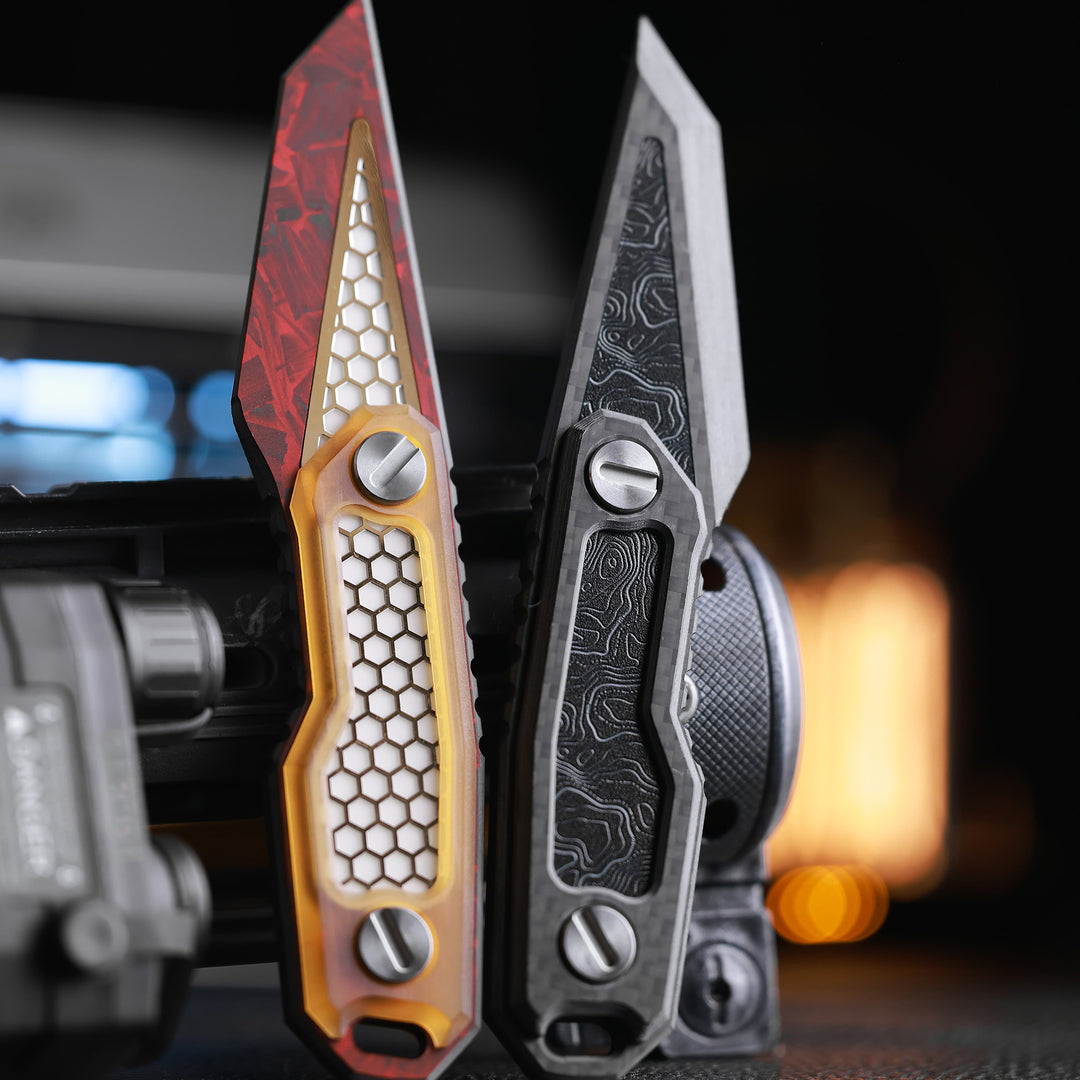 The Skeleton:Titanium EDC Glow Carbon Fiber Pocket Tool