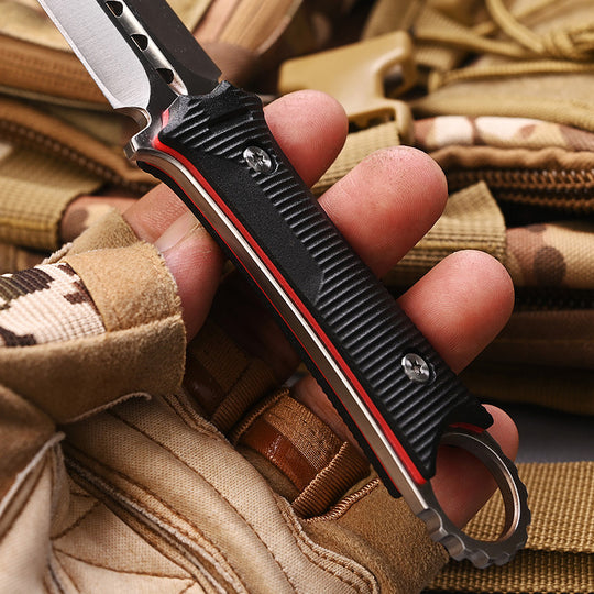 The Ashthalen:Fire Starter & Sharpener with Compass Fixed Blade Knife