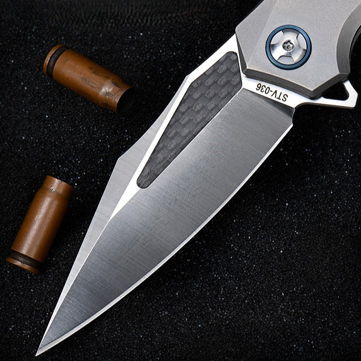 ShadowRidge M390 – Carbon Fiber Titanium Folding Knife