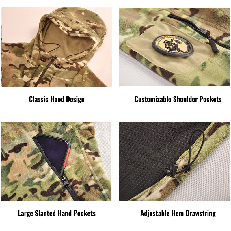 Slipstream – Wind-Resistant Fleece Hooded Jacket For Outdoor Sports & Everyday Layering