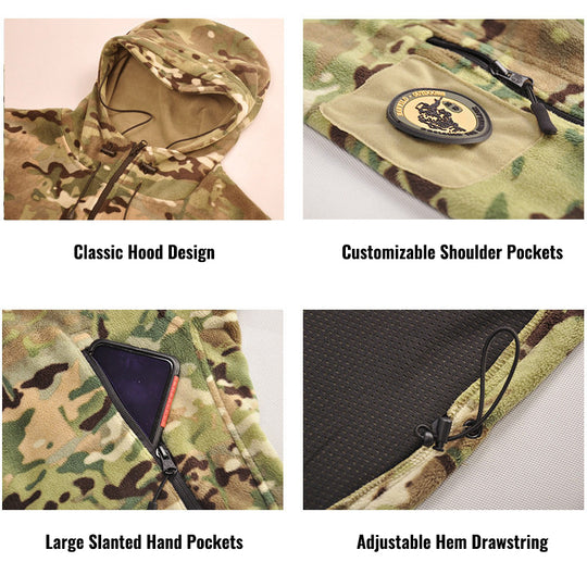 Slipstream – Wind-Resistant Fleece Hooded Jacket For Outdoor Sports & Everyday Layering
