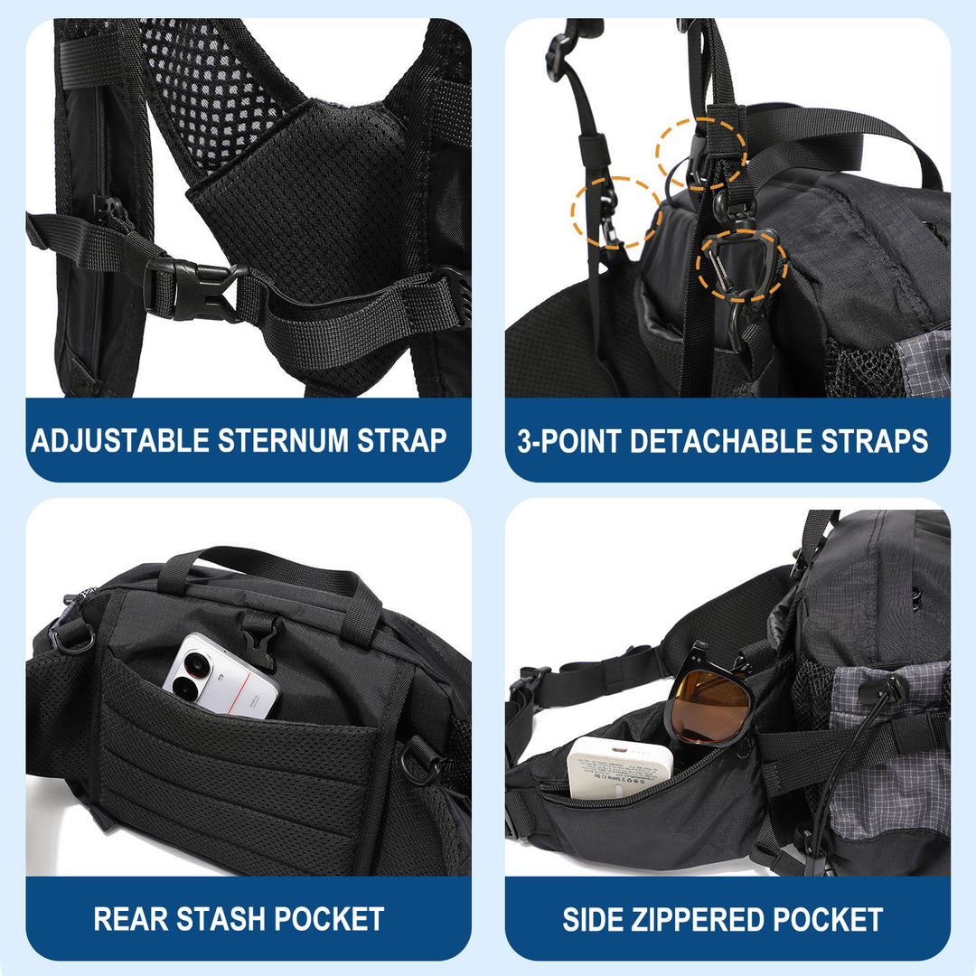 TriCarry - Ultralight Convertible Sling Bag For Hiking, Cycling & Travel