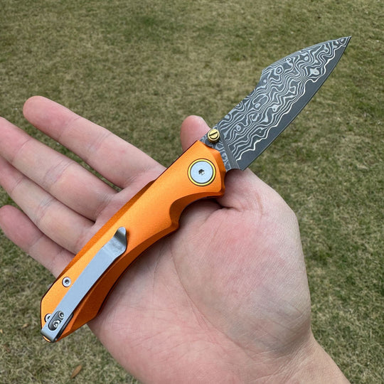 Silver Shark-Lightweight Damascus VG10 EDC Folding Pocket Clip Knife