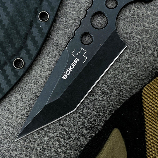 The Boke:440C Steel Fixed Blade Finger Loop EDC Tactical Knife