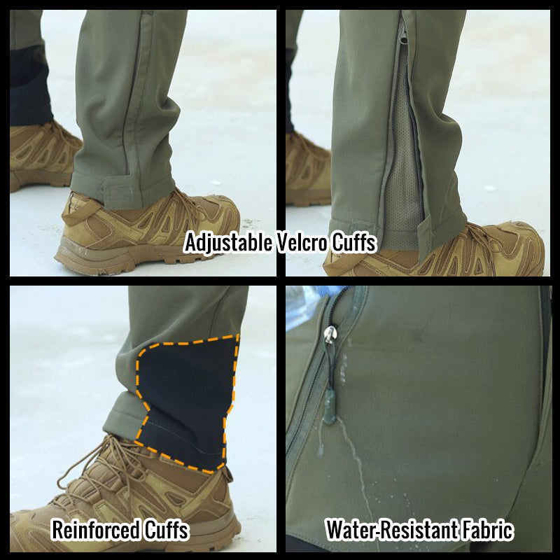 ArcticShield - Thermal Softshell Cargo Pants for Men Waterproof, Windproof, Fleece-Lined Winter Outdoor Tactical Pants