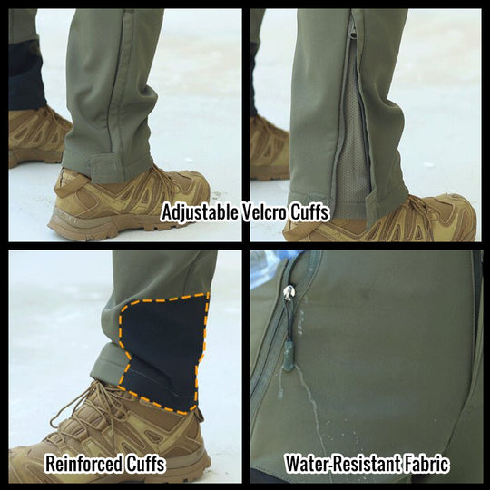ArcticShield - Thermal Softshell Cargo Pants for Men Waterproof, Windproof, Fleece-Lined Winter Outdoor Tactical Pants