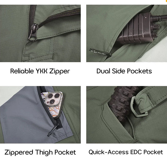 CoolDry Tactical – Lightweight Quick-Dry Camo Cargo Shorts For Summer & Commute
