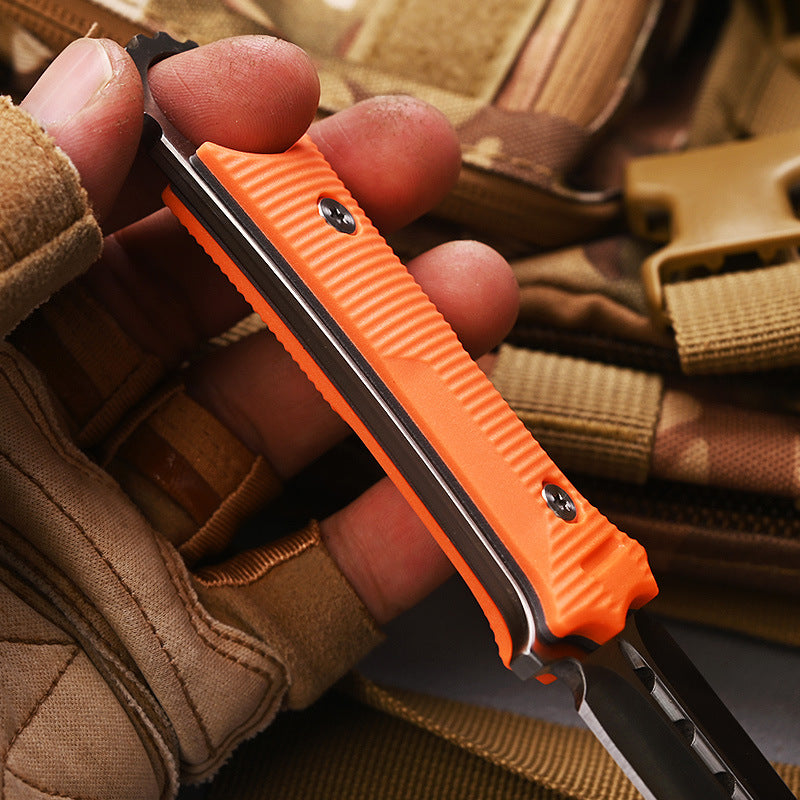 The Ashthalen:Fire Starter & Sharpener with Compass Fixed Blade Knife