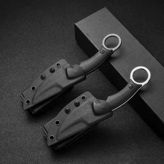 GreyMako:D2 Steel Hawkbill Karambit Outdoor Fixed Blade Survival Knife