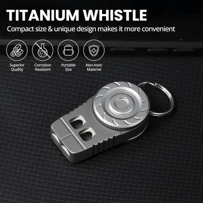 SonicSpinner：Titanium Emergency Whistle with Fidget Slider