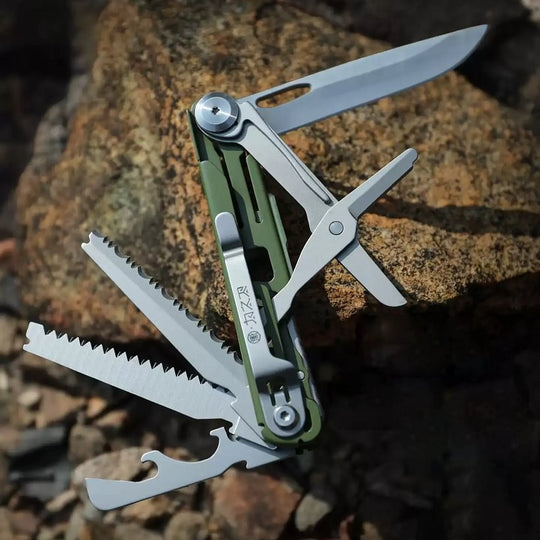 The Pioneer: D2 Steel 8-in-1 Pocket Outdoor Multi-Tool EDC Gear