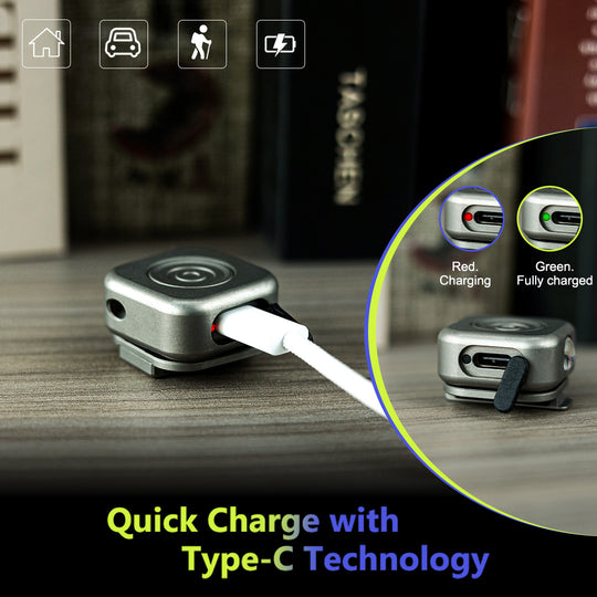 MagCoin: Titanium Magnetic Quick-Release Micro Flashlight