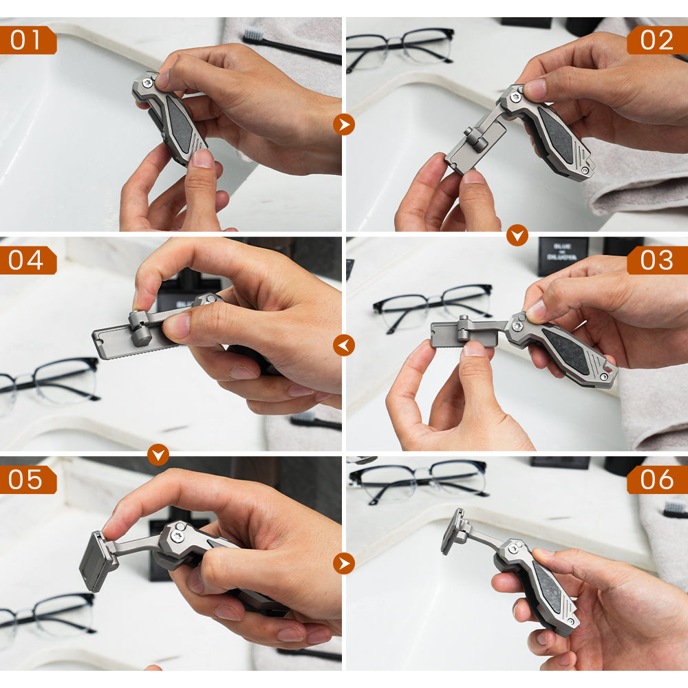 FoldRazor: A Titanium Folding Razor Inspired by EDC Tool