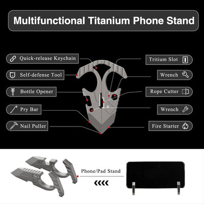 M-Stand: Multifunctional Titanium Phone/Pad Stand