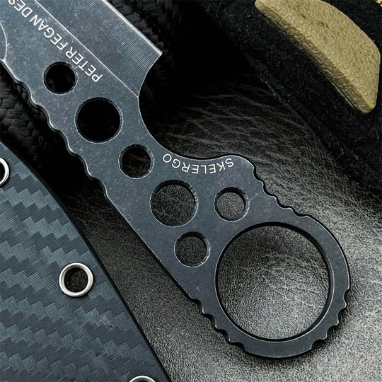 The Boke:440C Steel Fixed Blade Finger Loop EDC Tactical Knife