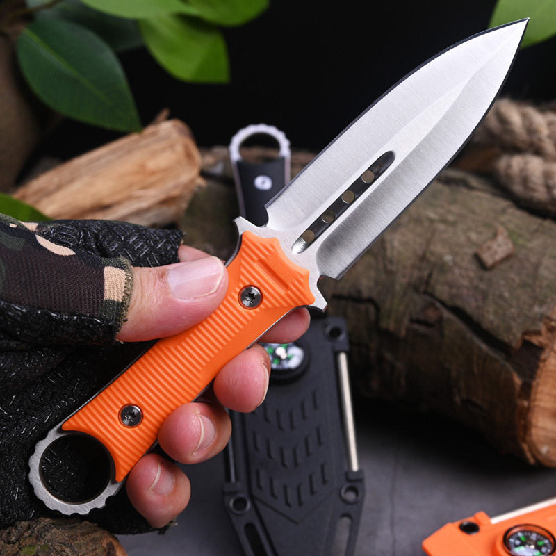 The Ashthalen:Fire Starter & Sharpener with Compass Fixed Blade Knife