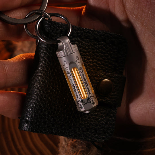 NoxTi Tritium Keychain — Halloween Limited Edition | Exclusive Halloween Pattern & Orange Glow