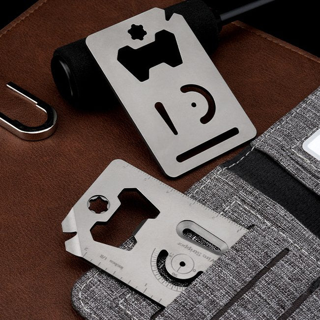 The Pocket Core:Titanium 8-in-1 Multi-Tool EDC Card