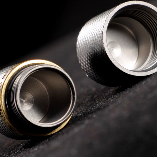 The Spark Vault:Titanium & Copper Mini Oil Lighter