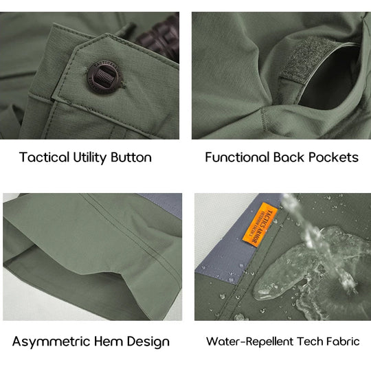 CoolDry Tactical – Lightweight Quick-Dry Camo Cargo Shorts For Summer & Commute