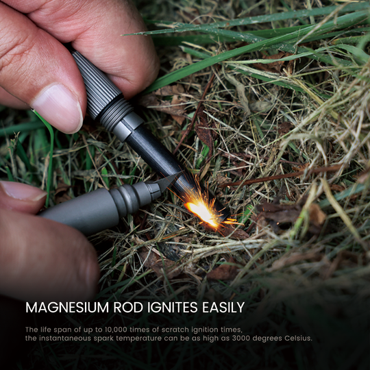 The SparkX - Titanium All-in-One Quick Release Firestarter