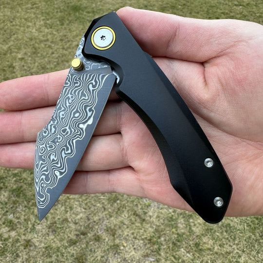 Silver Shark-Lightweight Damascus VG10 EDC Folding Pocket Clip Knife