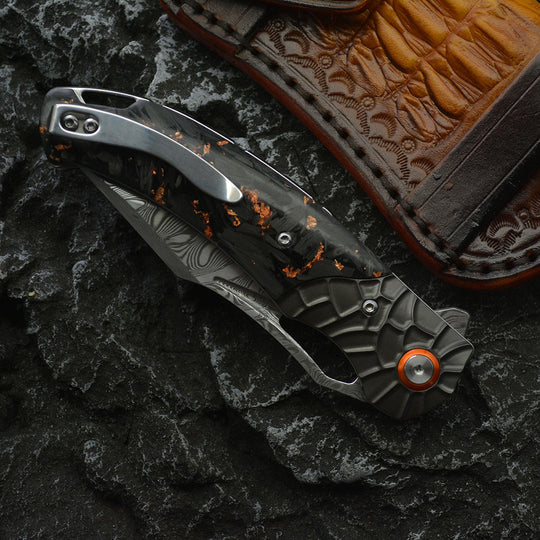 The Nightflare – VG10 Damascus EDC Folding Knife