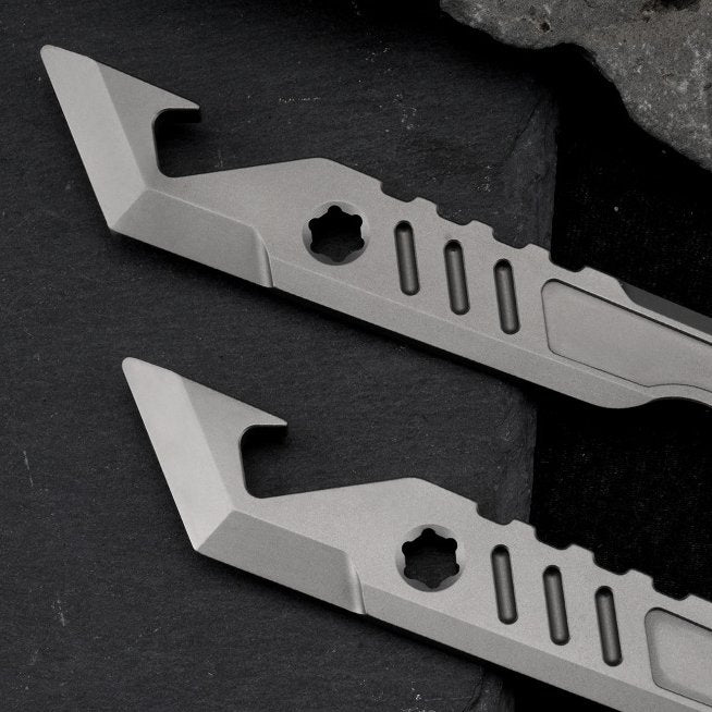 The Xevron:Titanium Pry Bar – EDC Fidget Tool & Bottle Opener