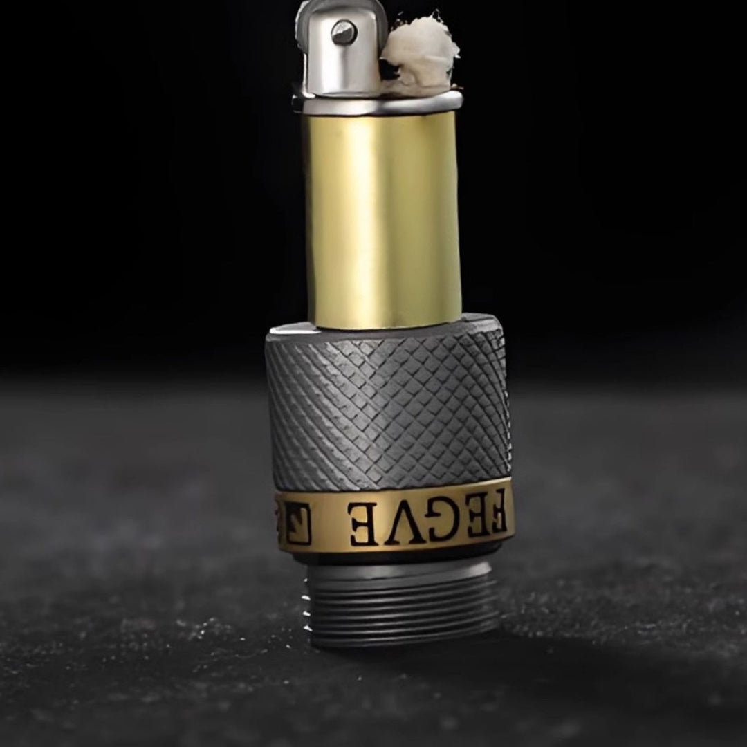 The Spark Vault:Titanium & Copper Mini Oil Lighter